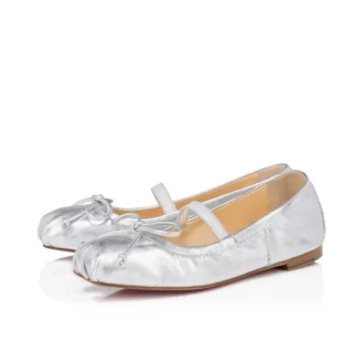 Baballet – Ballerinaskor – Iriserande nappaläder – Silver – Baby