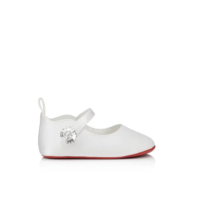 Baby Love Chick Strass – Ballerinaskor – Kreppsatin och strass – Bianco – Baby Baby Love Chick Strass – Ballerinaskor – Kreppsatin och strass – Bianco – Baby