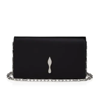 Bettina – Clutch – Kreppsatin – Svart