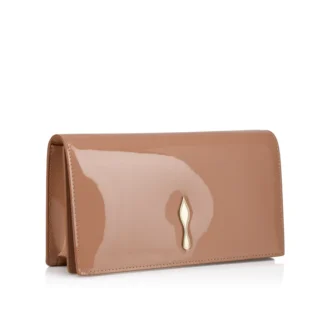 Bettina – Clutch – Lackat kalvskinn – Blush
