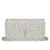 Bettina – Clutch – Mocka, strass och pärlor – Silver