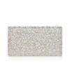 Bettina – Clutch – Mocka, strass och pärlor – Silver