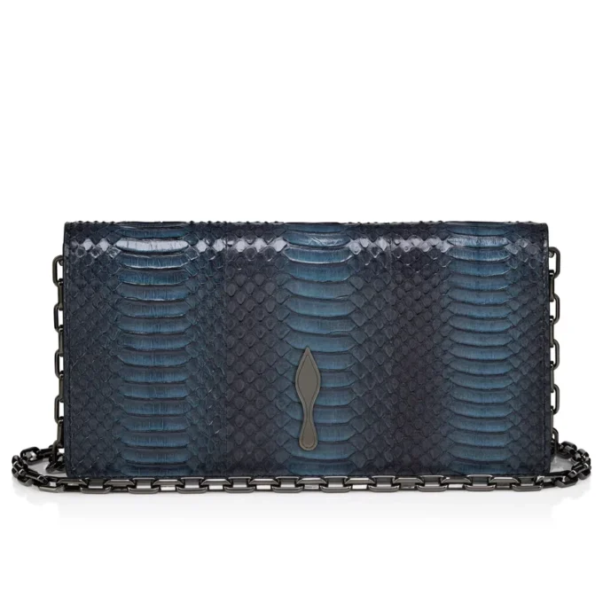Bettina – Clutch – Vattensnokskinn – Svart Bettina – Clutch – Vattensnokskinn – Svart