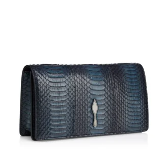 Bettina – Clutch – Vattensnokskinn – Svart