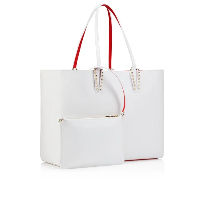 Cabata Large – Tote-väskor – Kalvskinn och spikar – Bianco Cabata Large – Tote-väskor – Kalvskinn och spikar – Bianco