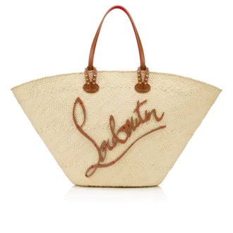 Cabata Large – Tote-väskor – Raffia och kalvskinn – Natur
