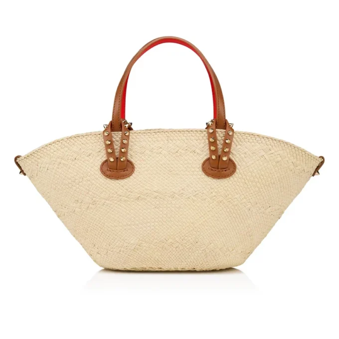 Cabata Mini – Tote-väskor – Raffia och kalvskinn – Natur
