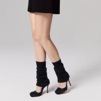 Cassia Annmac – 100 mm pumps – crepesatin och mesh – svart – dam