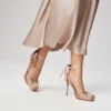 Cassia Lace up – 100 mm rempumps – crepesatin – Nude 2 – dam Cassia Lace up – 100 mm rempumps – crepesatin – Nude 2 – dam