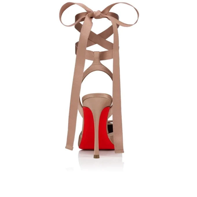 Cassia Lace up – 100 mm rempumps – crepesatin – Nude 2 – dam Cassia Lace up – 100 mm rempumps – crepesatin – Nude 2 – dam
