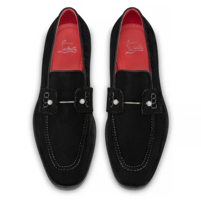 Chambelimoc Night Strass – Loafers – Sammet – Svart – Herr