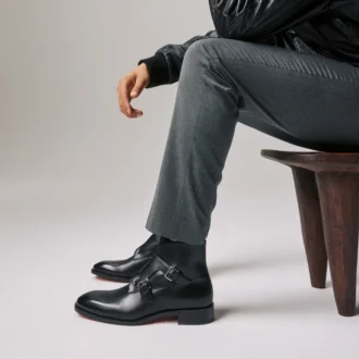 Chambelimonk Boot – Stövlar – Kalvskinn – Svart – Herr