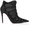 Circus Max Perla – 100 mm låga stövlar – mocka, mesh och strass – svart – dam Circus Max Perla – 100 mm låga stövlar – mocka, mesh och strass – svart – dam