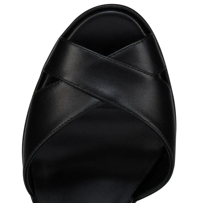 Cora – 100 mm sandaler – lammnappaläder – svart – dam