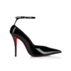 Erozee – 100 mm pumps med remmar – lackat kalvskinn – svart – dam Erozee – 100 mm pumps med remmar – lackat kalvskinn – svart – dam