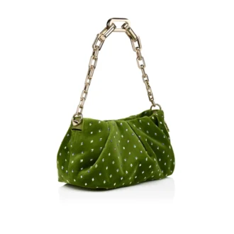 Eva Small – axelväska – sammet och strass – Haiiro