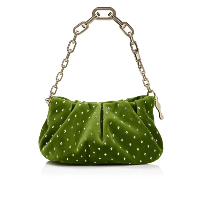 Eva Small – axelväska – sammet och strass – Haiiro Eva Small – axelväska – sammet och strass – Haiiro