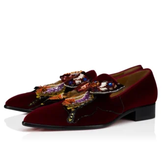 Farfajour – Loafers – Sammet – Vinröd – Herr Farfajour – Loafers – Sammet – Vinröd – Herr