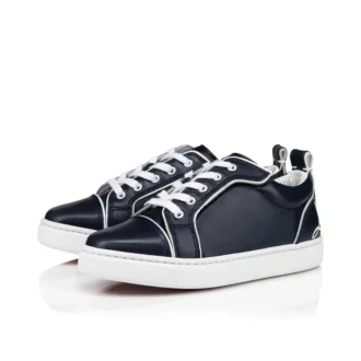 Funnyto – Låga Sneakers – Kalvskinn – Marinblå – Barn