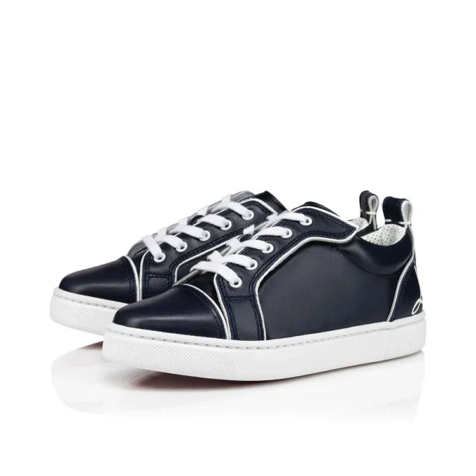 Funnyto – Låga Sneakers – Kalvskinn – Marinblå – Barn Funnyto – Låga Sneakers – Kalvskinn – Marinblå – Barn