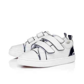 Funnyto Scratch – Sneakers – Lackat kalvskinn – Bianco – Barn