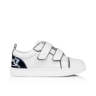 Funnyto Scratch – Sneakers – Lackat kalvskinn – Bianco – Barn