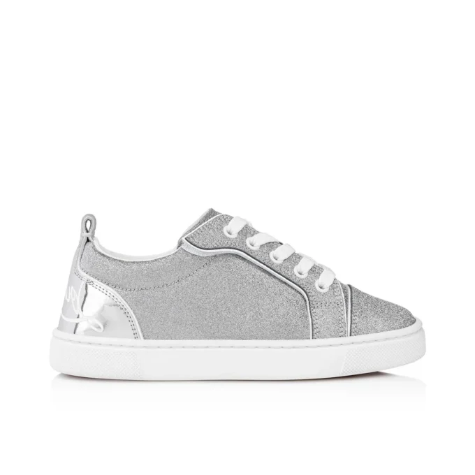 Funnyto – Sneakers – Glittrande kalvskinn – Silver – Barn Funnyto – Sneakers – Glittrande kalvskinn – Silver – Barn