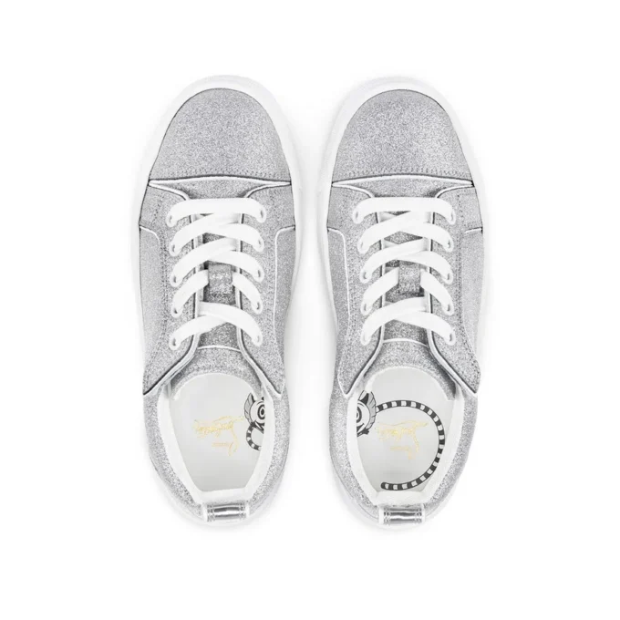 Funnyto – Sneakers – Glittrande kalvskinn – Silver – Barn Funnyto – Sneakers – Glittrande kalvskinn – Silver – Barn