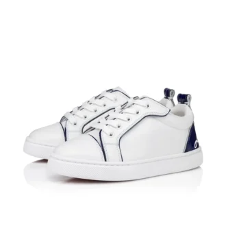 Funnyto – Sneakers – Kalvskinn och lackat kalvskinn – Bianco – Barn