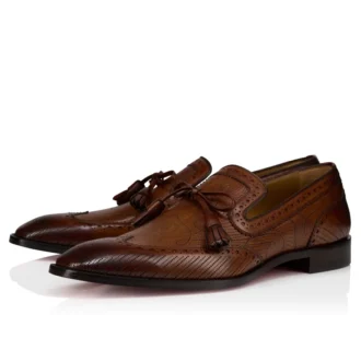 Grave Moc – Loafers – Patinerat kalvskinn – Havane – Herr
