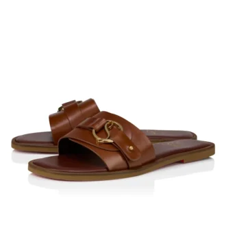Her in Roma Mule – Mules – Kalvskinn – Mörk karminröd – Dam