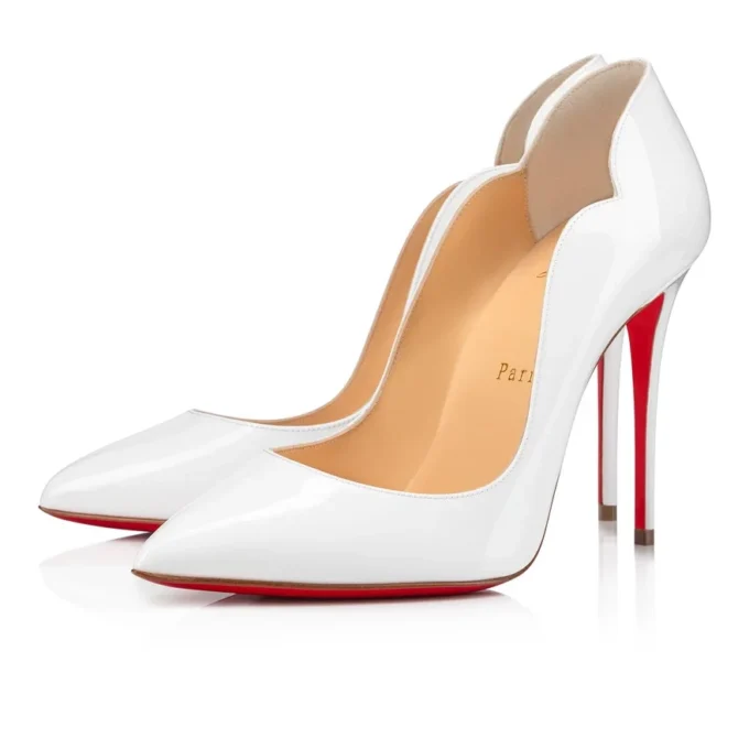 Hot Chick – 100 mm pumps – lackat kalvskinn – Bianco – dam Hot Chick – 100 mm pumps – lackat kalvskinn – Bianco – dam