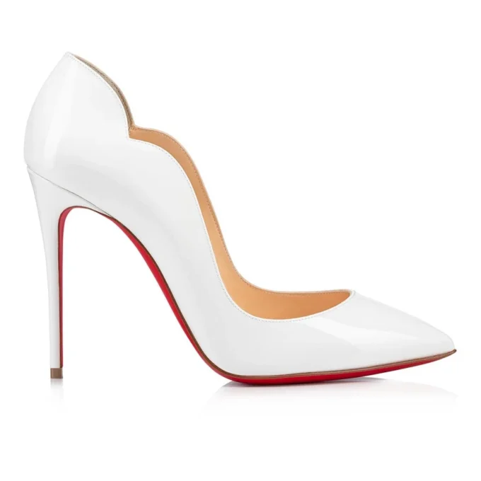 Hot Chick – 100 mm pumps – lackat kalvskinn – Bianco – dam Hot Chick – 100 mm pumps – lackat kalvskinn – Bianco – dam