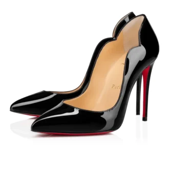 Hot Chick – 100 mm pumps – lackat kalvskinn – svart – dam