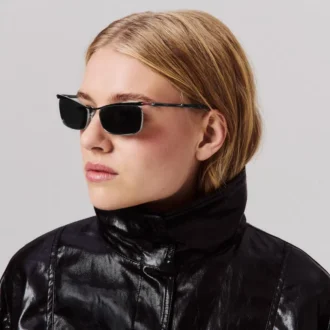 Hot Chick Lb0021 – Solglasögon – Metall – Mörk rutenium