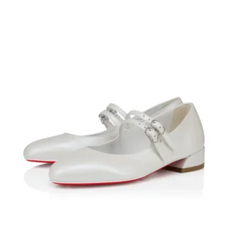 Jane Fille – Ballerinaskor – Pärlemorskimrande nappaläder – Bianco – Barn Jane Fille – Ballerinaskor – Pärlemorskimrande nappaläder – Bianco – Barn