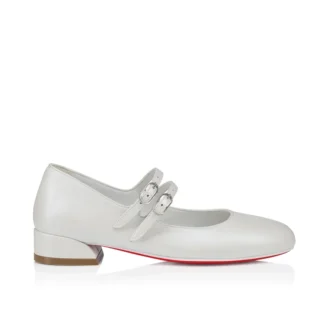 Jane Fille – Ballerinaskor – Pärlemorskimrande nappaläder – Bianco – Barn Jane Fille – Ballerinaskor – Pärlemorskimrande nappaläder – Bianco – Barn