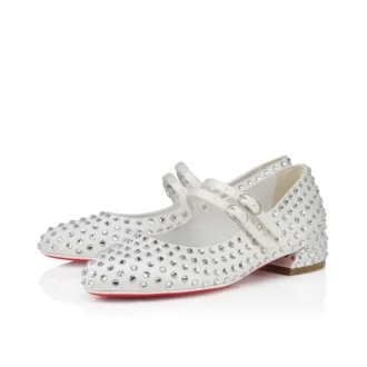 Jane Fille Strass Boum – Ballerinaskor – kreppsatäng och strass – elfenben – barn Jane Fille Strass Boum – Ballerinaskor – kreppsatäng och strass – elfenben – barn