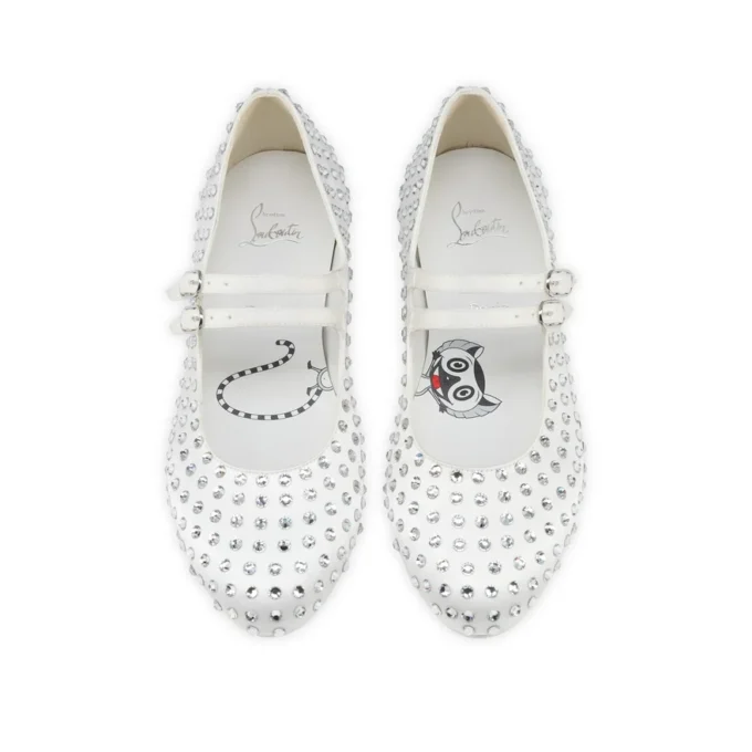 Jane Fille Strass Boum – Ballerinaskor – kreppsatäng och strass – elfenben – barn Jane Fille Strass Boum – Ballerinaskor – kreppsatäng och strass – elfenben – barn