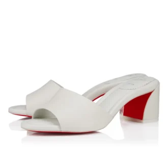Jane Mule – 55 mm mules – nappaläder – Bianco – dam