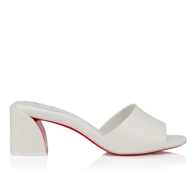 Jane Mule – 55 mm mules – nappaläder – Bianco – dam