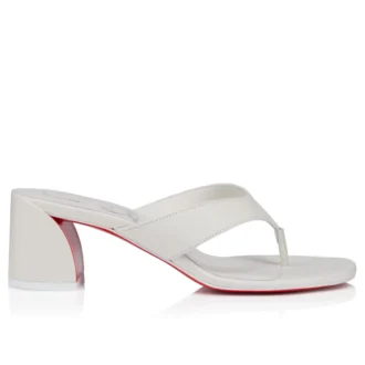 Janetonga – 55 mm tångsandaler – lammnappaläder – Bianco – dam