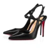 Jenlove – 100 mm pumps med remmar – kidläder – svart – dam