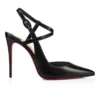 Jenlove – 100 mm pumps med remmar – kidläder – svart – dam