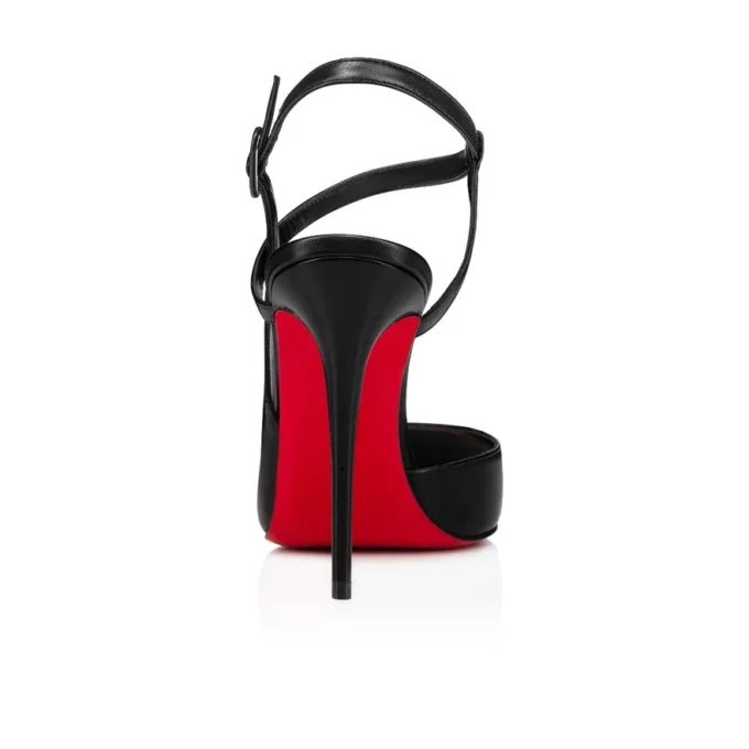Jenlove – 100 mm pumps med remmar – kidläder – svart – dam