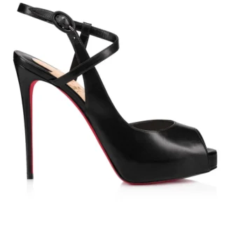 Jenlove Alta – 120 mm pumps med öppen tå – kidläder – svart – dam