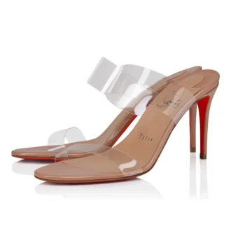 Just Nothing – 85 mm mules – lackläder och TPU – Blush – Dam