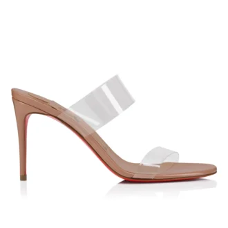 Just Nothing – 85 mm mules – lackläder och TPU – Blush – Dam