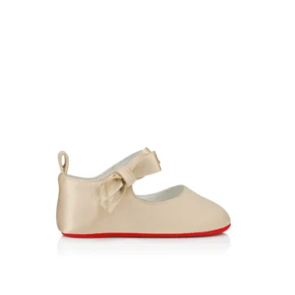 Lou Babe – Ballerinaskor – crepesatin – pastellbeige – baby