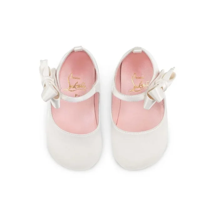 Lou Babe – Ballerinaskor – Kreppsatin – Bianco – Baby Lou Babe – Ballerinaskor – Kreppsatin – Bianco – Baby